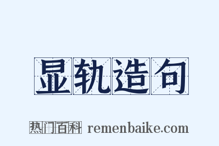显轨造句是什么意思的图片